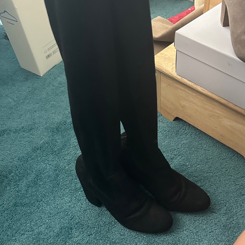 Steve Madden Knee High Black Heeled Boots